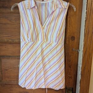 Motherhood Striped Sleeveless Top - Pink‎ and Yellow